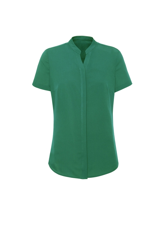 Juliette Easy Care Short Sleeve Blouse - Women - Lorikeet Green