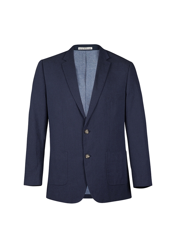 Arden Cotton Rich Blazer - Men - Navy Melange