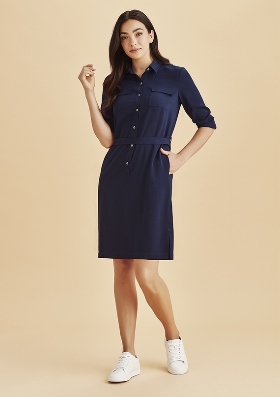 Chloe Georgette Shirt Dress - Women - Navy