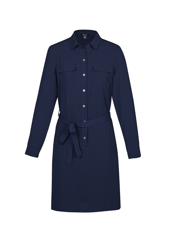Chloe Georgette Shirt Dress - Women - Navy