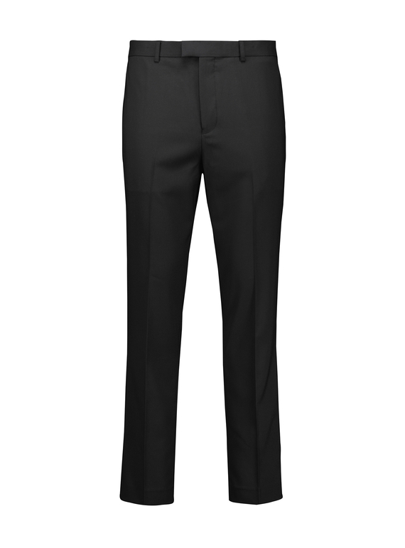 Renew Slim Fit Flat Front Pant - Men - Pencil Black