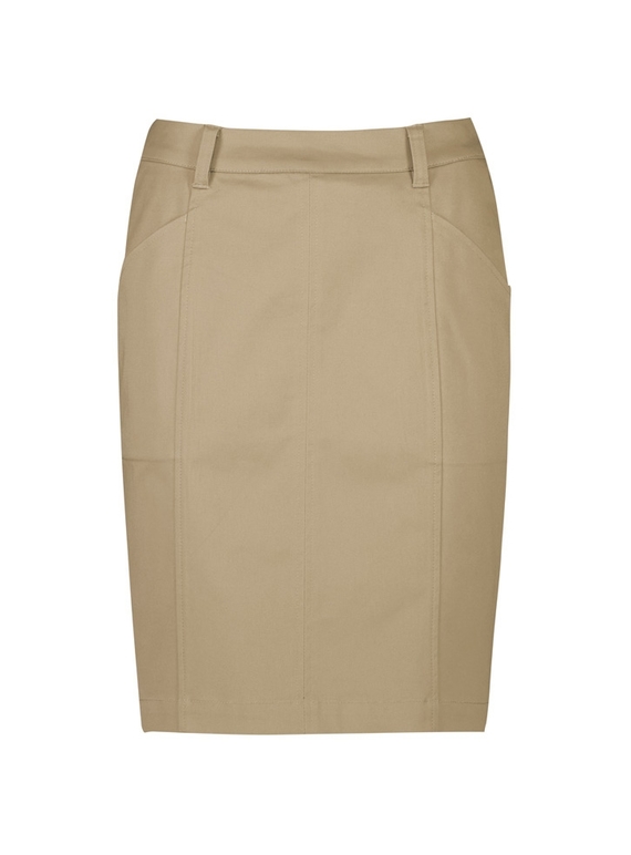 Traveller Mid Waist Stretch Chino Skirt - Women