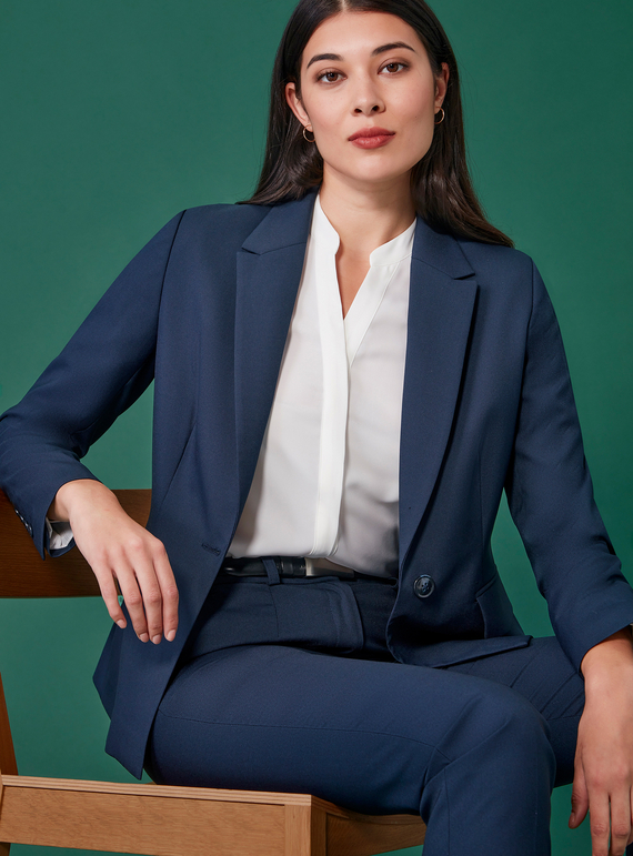 Renew Single Button Mid Length Jacket - Women