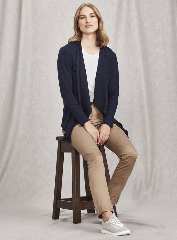 Sofia Waterfall Cardigan - Women - Navy