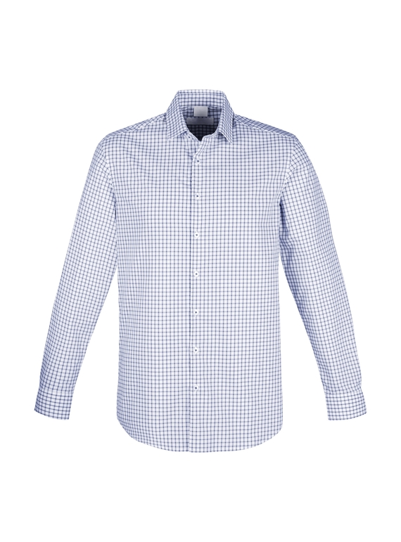 Noah Long Sleeve Shirt - Men - White/Blue
