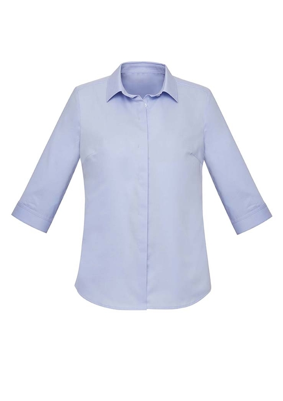 Charlie 3/4 Sleeve Shirt - Women - Blue Chambray
