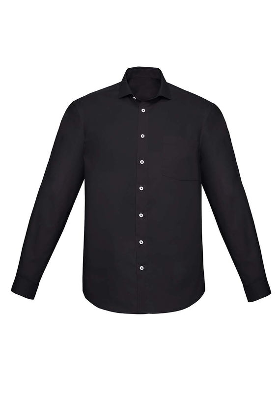 Charlie Classic Fit Long Sleeve Shirt - Men - Black