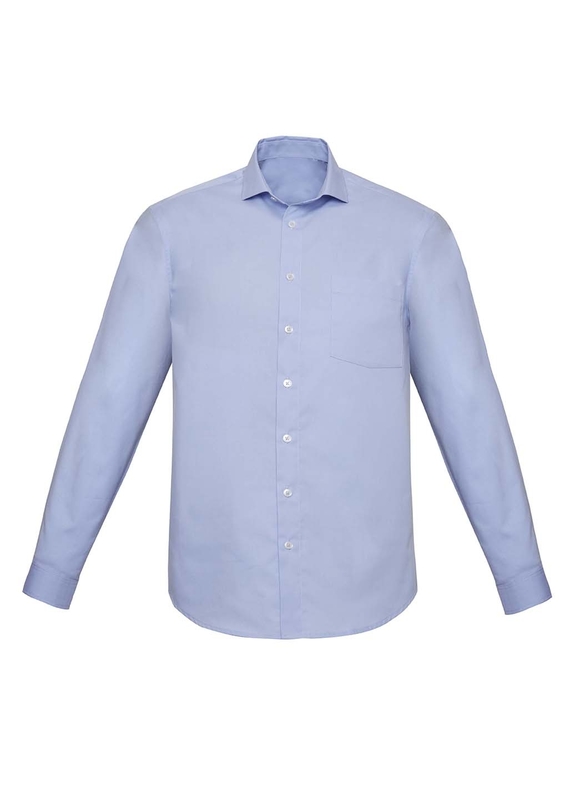 Charlie Classic Fit Long Sleeve Shirt - Men - Blue Chambray