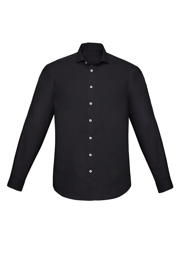 Charlie Slim Fit Long Sleeve Shirt - Men - Black