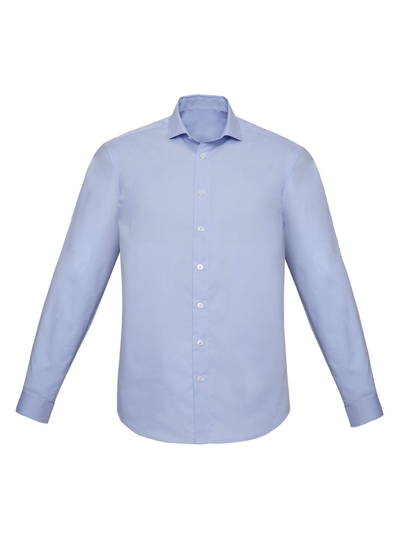 Charlie Slim Fit Long Sleeve Shirt - Men - Blue Chambray