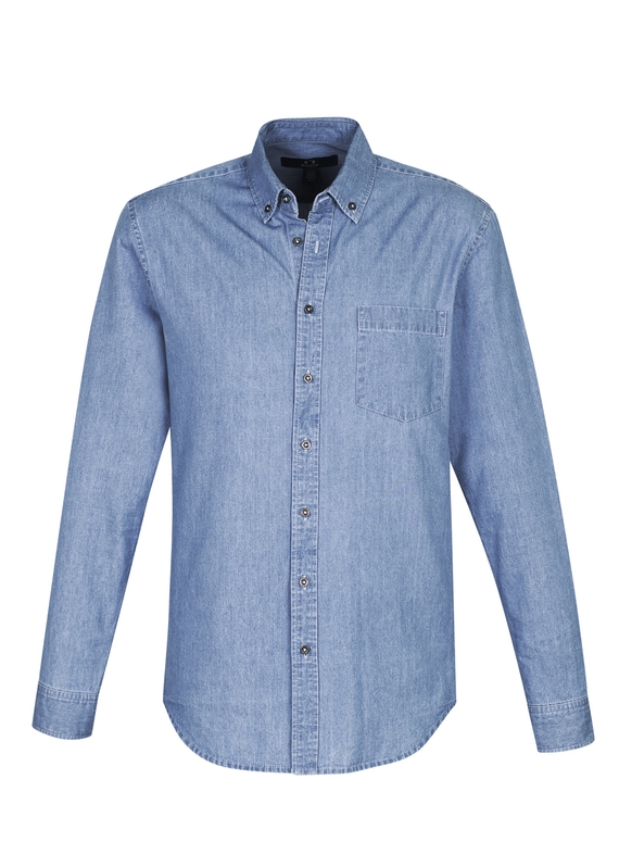 Indie Long Sleeve Shirt - Men - Blue