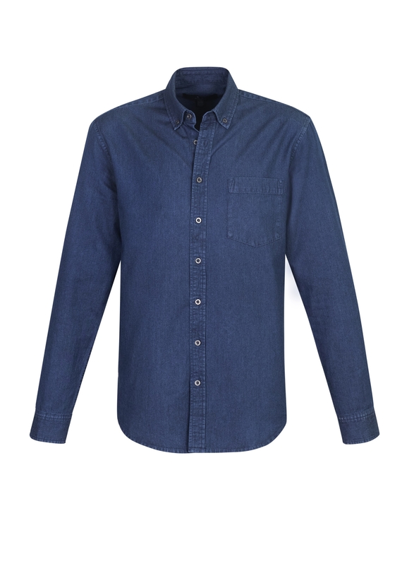 Indie Long Sleeve Shirt - Men - Dark Blue