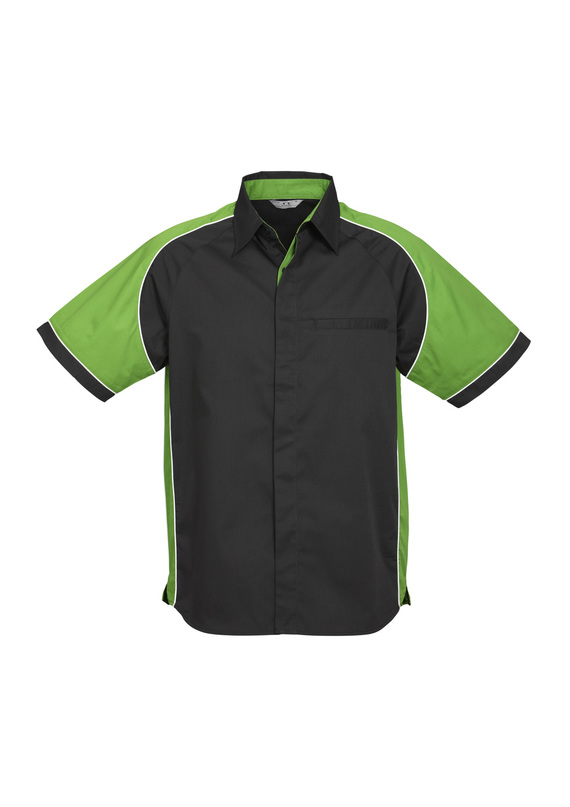 Nitro Contrast Panel Shirt - Men - Black/Green/White