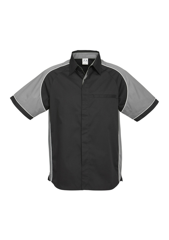 Nitro Contrast Panel Shirt - Men - Black/Grey/White