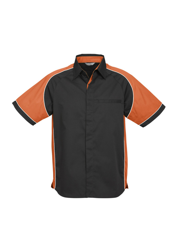 Nitro Contrast Panel Shirt - Men - Black/Orange/White