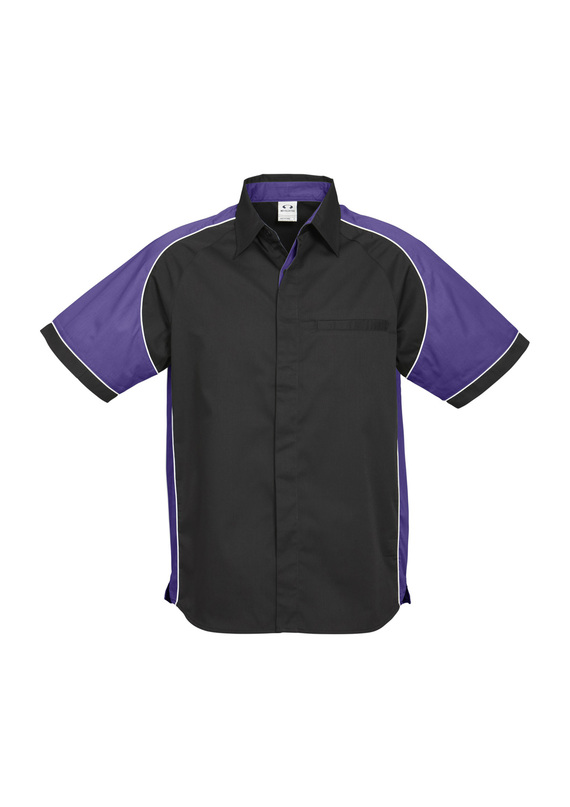 Nitro Contrast Panel Shirt - Men - Black/Purple/White