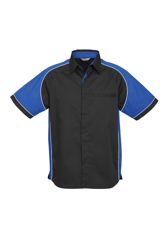 Nitro Contrast Panel Shirt - Men - Black/Royal/White