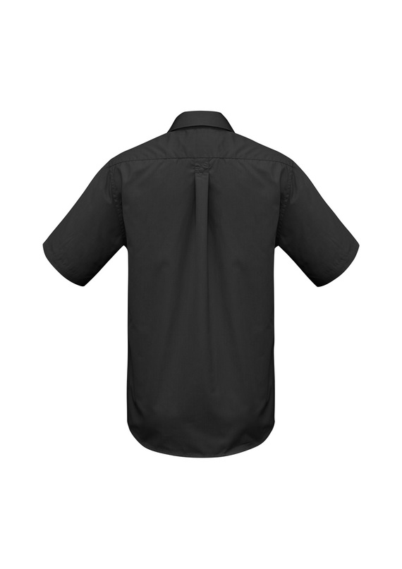 Poplin Short Sleeve Shirt - Men - Back View