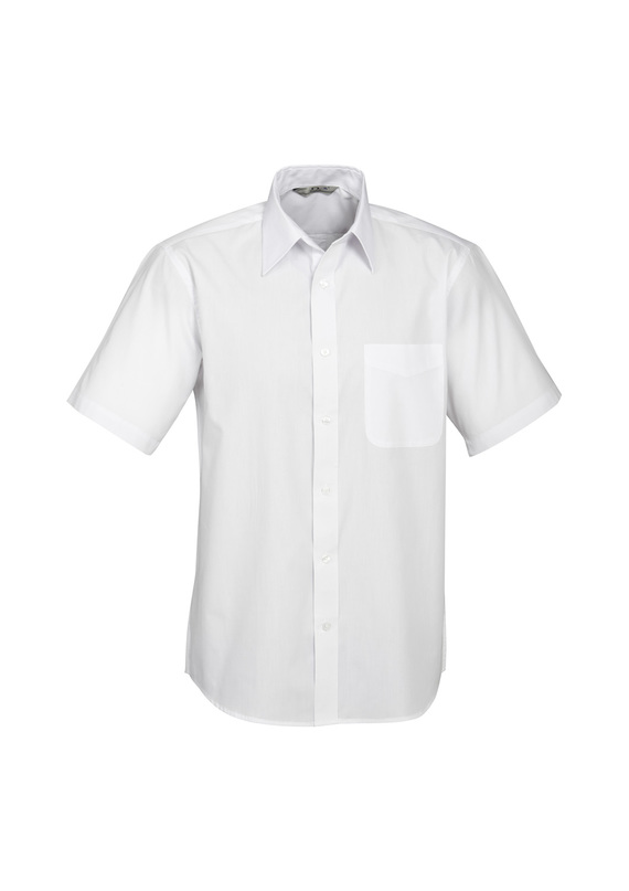 Poplin Short Sleeve Shirt - Men - White