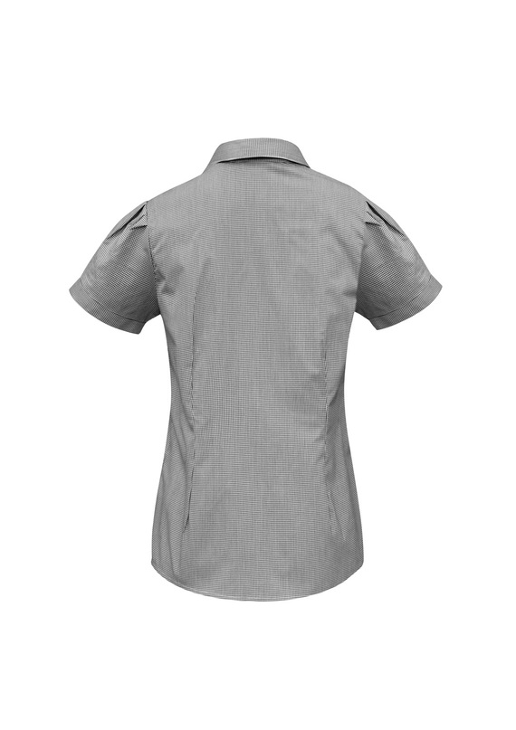 Edge Short Sleeve Check Shirt - Women - Back View