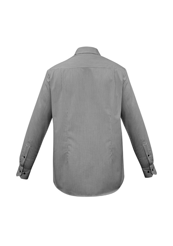 Edge Check Long Sleeve Shirt - Men - Back View