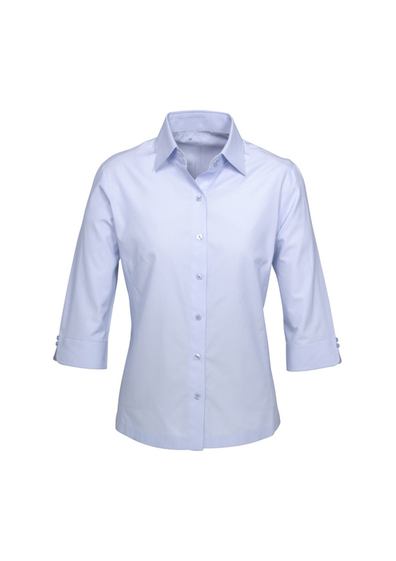 Ambassador 3/4 Sleeve Shirt - Women - Blue Stripe
