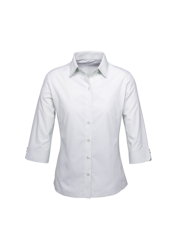 Ambassador 3/4 Sleeve Shirt - Women - Silver Grey Stripe