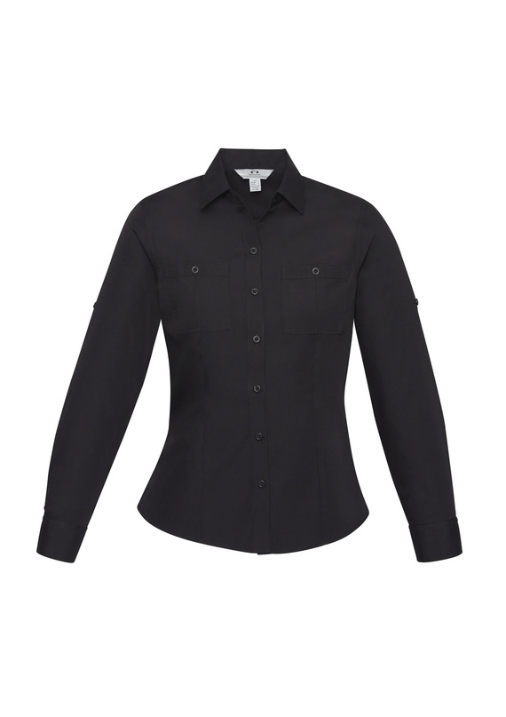 Bondi Roll-Up Long Sleeve Shirt - Women - Black