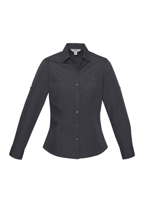 Bondi Roll-Up Long Sleeve Shirt - Women - Charcoal