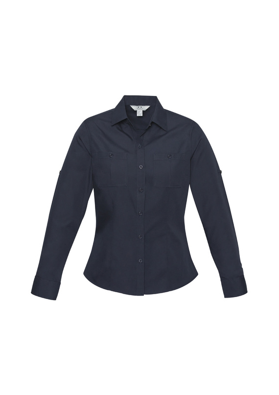 Bondi Roll-Up Long Sleeve Shirt - Women - Navy