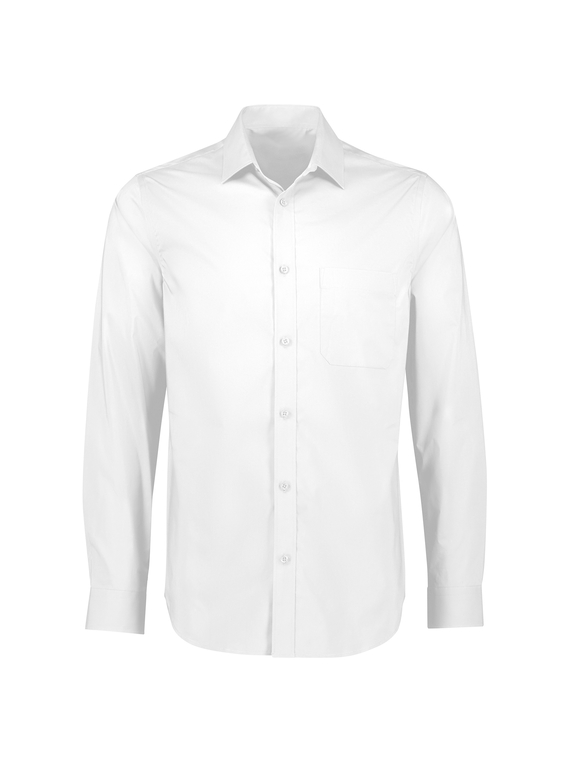 Mason L/S Classic Cotton-rich Shirt - Men - White