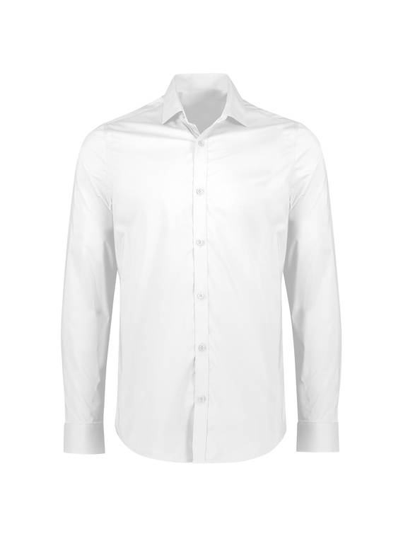 Mason L/S Tailored Cotton-rich Shirt - Men - White