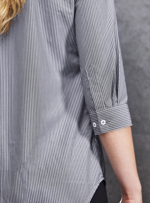 Conran 3/4 Sleeve Semi Fitted Cotton-rich Shirt - Women