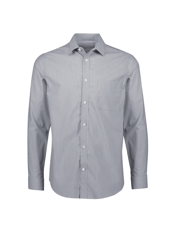 Conran L/S Classic Cotton-rich Shirt - Men - Slate/White