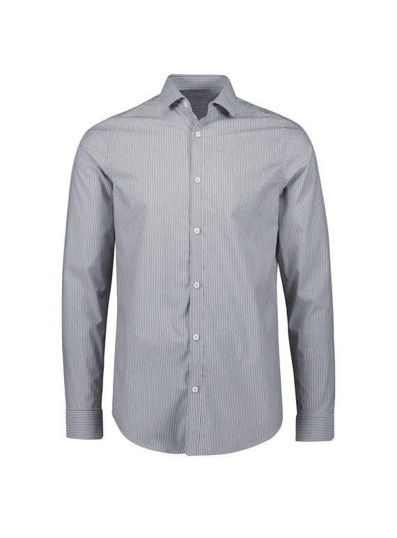 Conran L/S Tailored Cotton-rich Shirt - Men - Slate/White