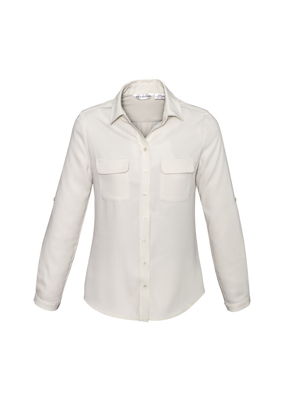Madison Mechanical Stretch Long Sleeve Shirt - Women - Ivory