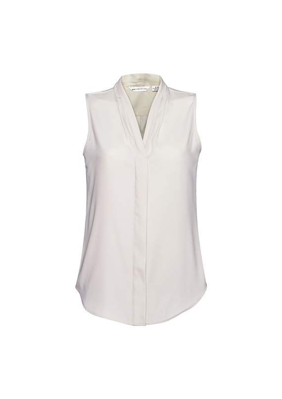 Ladies Madison Sleeveless Blouse - Graham Brown & CO - Ivory