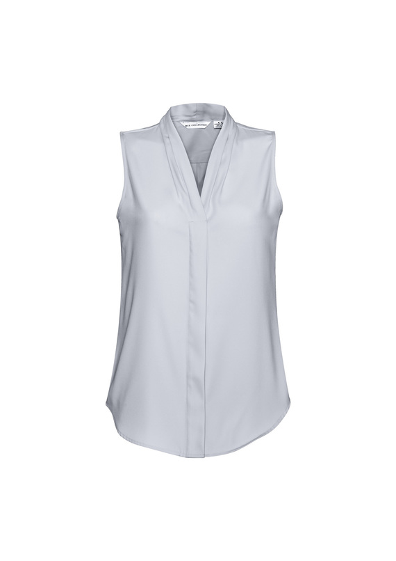 Madison Easy Elegance Sleeveless Blouse - Silver Mist