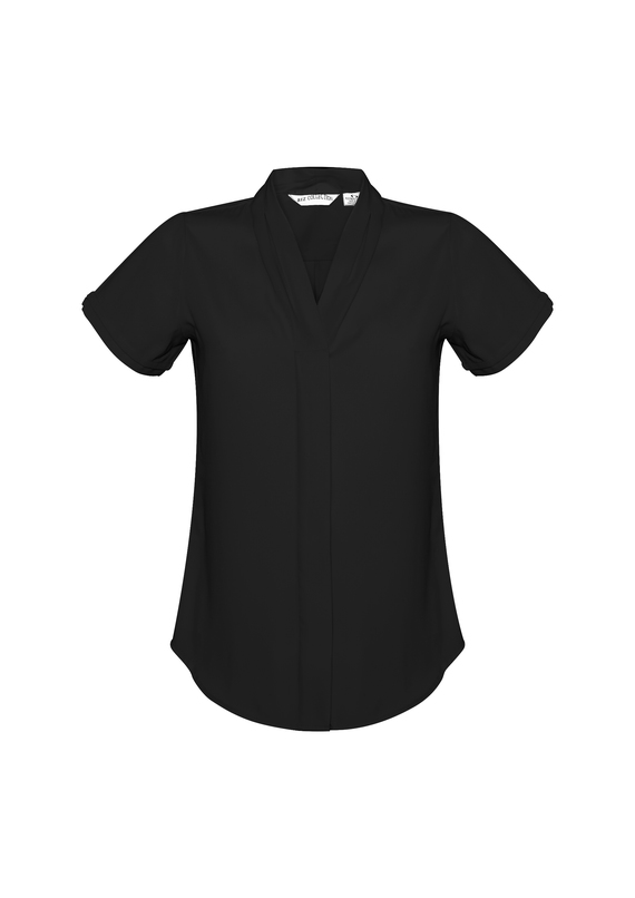 Ladies Madison Short Sleeve Blouse - Graham Brown & CO - Black