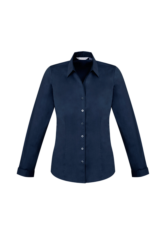 Monaco Cotton Stretch Long Sleeve Shirt - Women - Ink