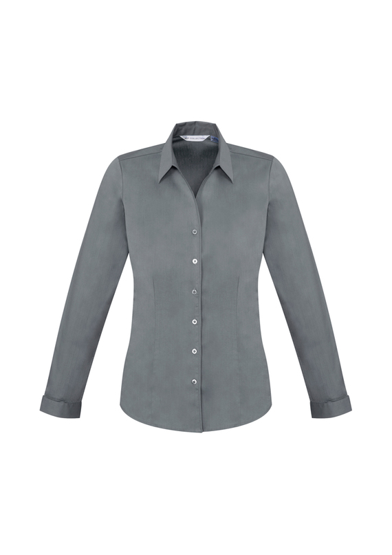 Monaco Cotton Stretch Long Sleeve Shirt - Women - Platinum