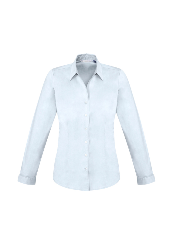 Monaco Cotton Stretch Long Sleeve Shirt - Women - White