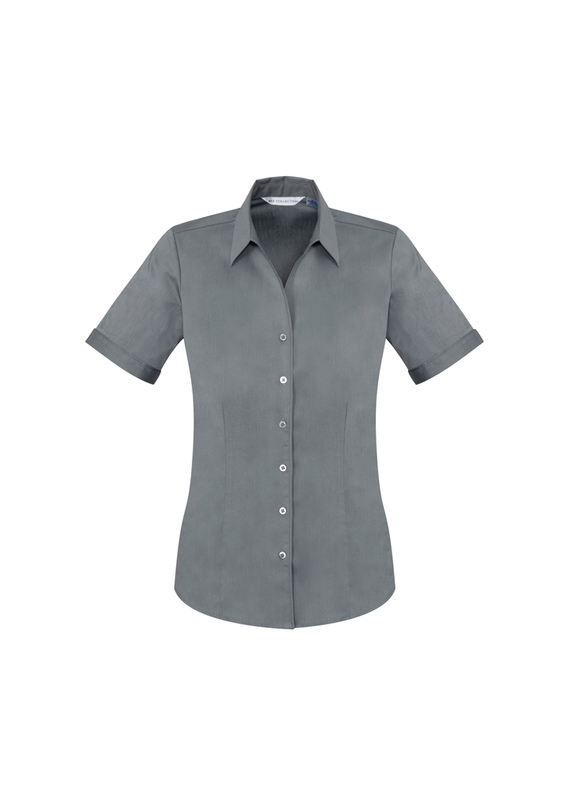 Monaco Cotton Stretch Short Sleeve Shirt - Women - Platinum