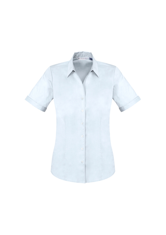 Monaco Cotton Stretch Short Sleeve Shirt - Women - White