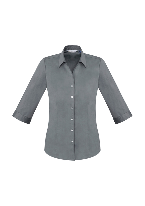 Monaco Cotton Stretch 3/4 Sleeve Shirt - Women - Platinum