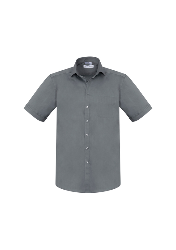 Monaco Cotton Stretch Short Sleeve Shirt - Men - Platinum