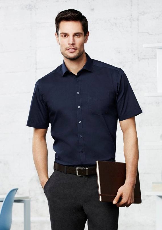 Monaco Cotton Stretch Short Sleeve Shirt - Men