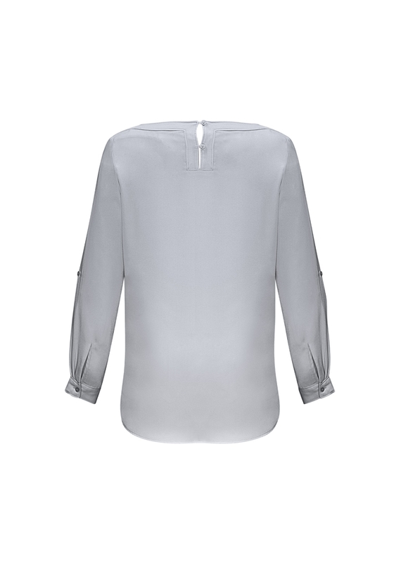 Madison Boatneck Mechanical Stretch Top - Women - Back View
