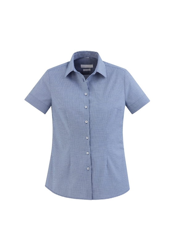 Short Sleeve Cotton-Rich Jagger Shirt - Women - French Blue