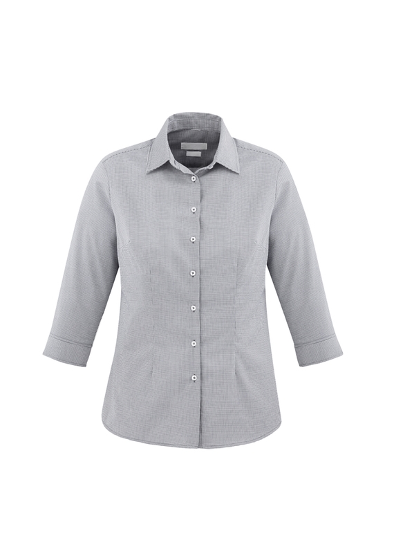 Jagger 3/4 Sleeve Cotton-Rich Shirt - Women - Silver